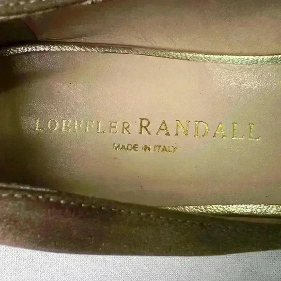 Loeffler Randall Women's Tan/ Blue Flats Size 6 used, but in beautiful shape! - Picture 3 of 8